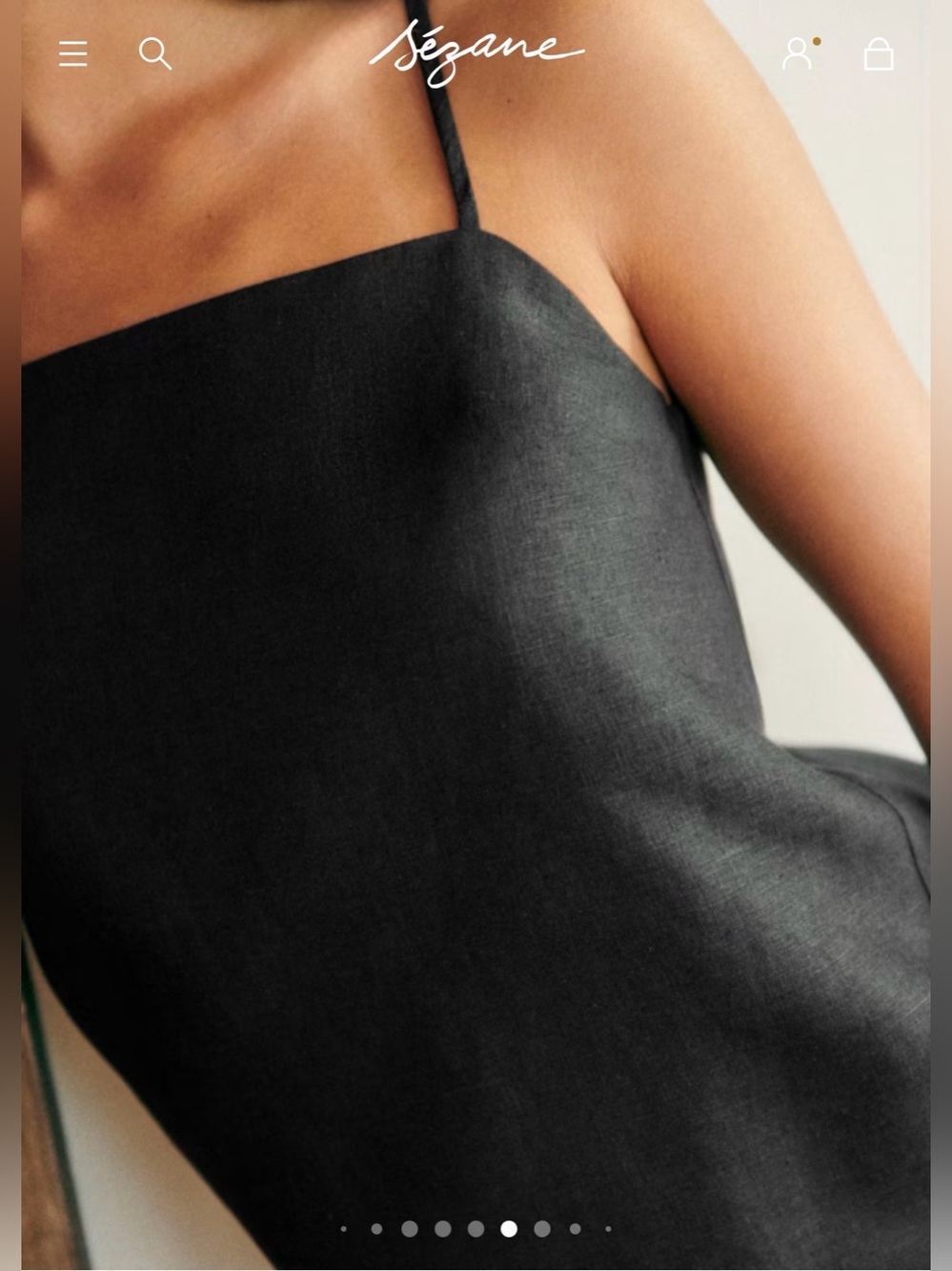 NWT Sezane Josiana Dress in Black - Picture 2 of 7